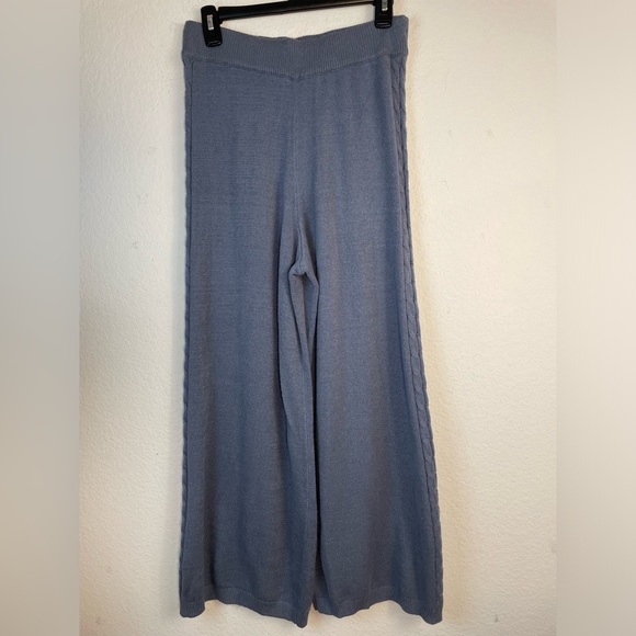 Cupio Women's Pull On Sweater Pants  China Blue Cable Detail New NWT S Small - Picture 3 of 14